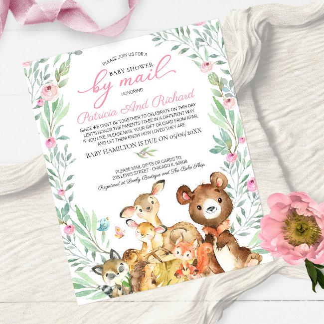 Woodland Baby Shower By Mail Budget Invitation