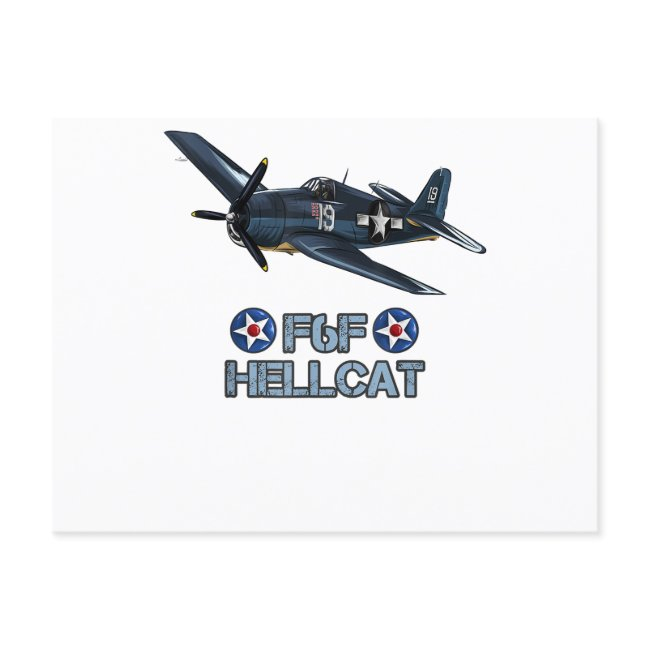 World War 2 F6f Hellcat Fighter Airplane T-shirt Postinvitations