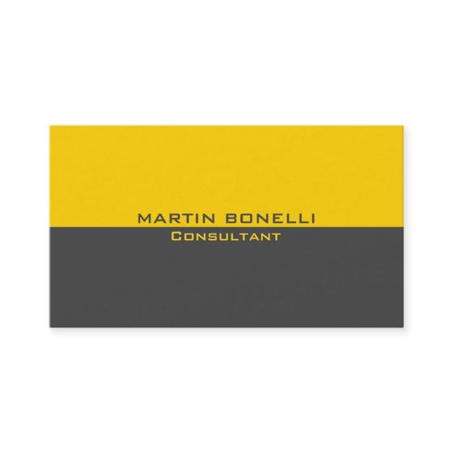Yellow Grey Special Unique Plain Clean Business Invitations