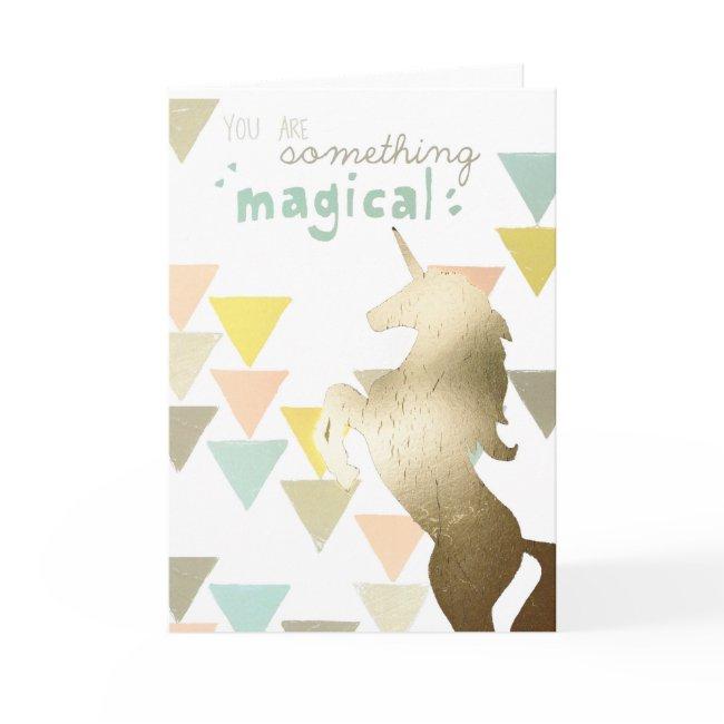 You Are Something Magical Gold Unicorn Invitations