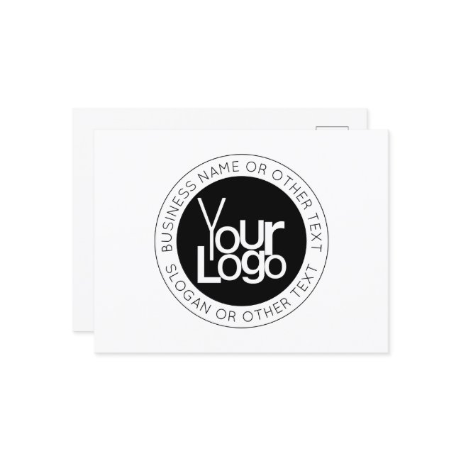 Your Business Logo & Modern Simple Editable Text Postinvitations