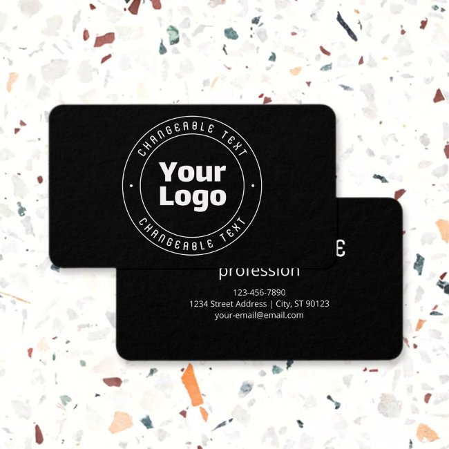 Your Logo & Editable Text Template | Black & White
