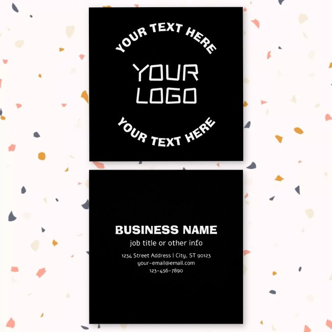 Your Logo Or Image & Editable Text | Black & White