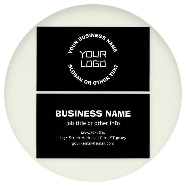 Your Logo Or Image & Editable Text | Black & White