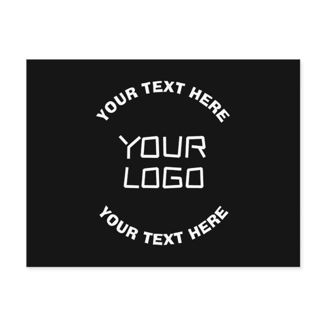 Your Logo Or Image & Editable Text | Black & White Postinvitations
