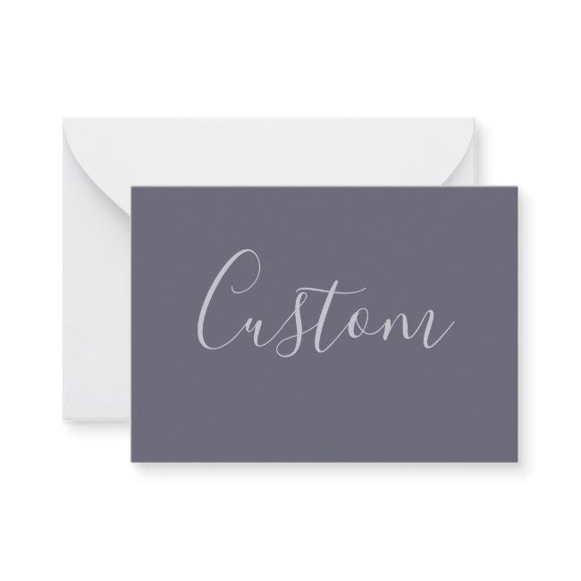 Your Name | Elegant Lavender Script On Hazy Purple Note Invitations