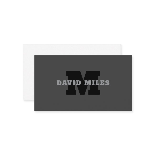 Your Name Or Business Name | Modern Masculine Grey Enclosure Invitations