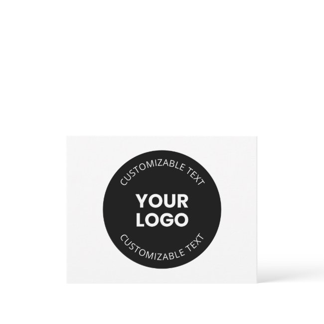 Your Own Uploaded Business Logo W/editable Text Enclosure Invitations