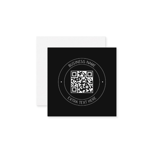 Your Qr Code & Editable Text | Black & White Enclosure Invitations