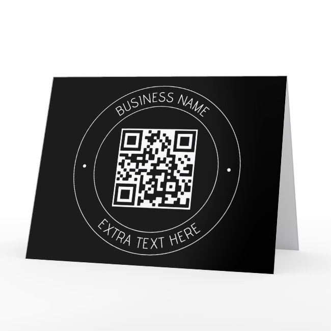 Your Qr Code & Editable Text | Black & White Thank You Invitations