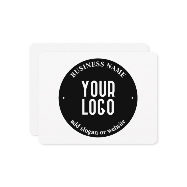 Your Text & Uploaded Logo | Editable Black & White Enclosure Invitations
