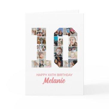 10th birthday number 10 photo collage personalized invitations