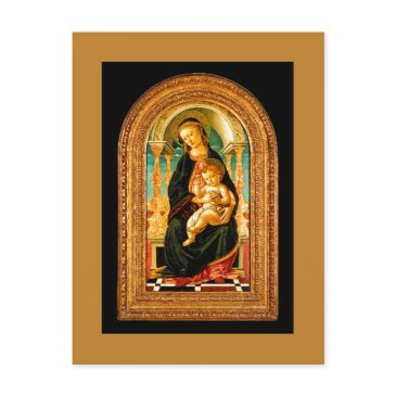 1470 botticelli madonna and child enthroned holiday postinvitations