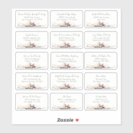 Small 15 Simple Individual Wedding Guest Name Address St Sticker Front View