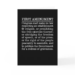 Small 1st First Amendment U.s. Constitution Free Speech Invitations Front View