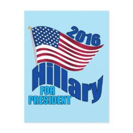 Small 2016 Hillary For President Postinvitations Front View