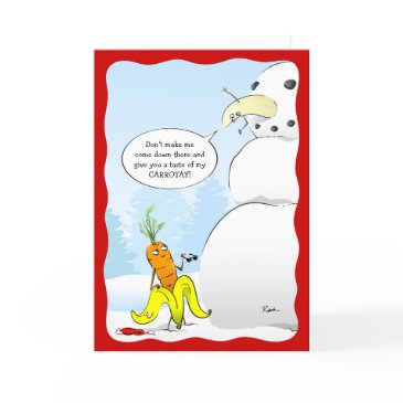 2023 christmas banana karate carrot snowman funny holiday invitations