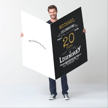 20th birthday custom jumbo legendary funny invitations
