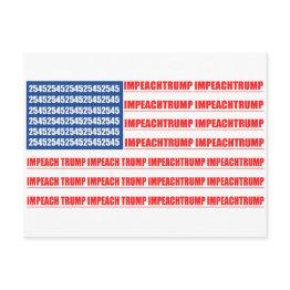 Small 2545 Flag Impeach Trump Postinvitations Front View