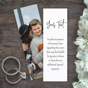25 pack of mini bookmarks wedding enclosure invitations