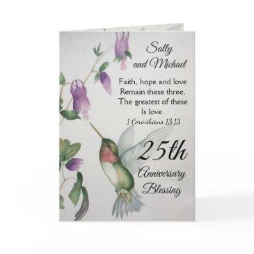 25th anniversary blessing faith hope love couple invitations