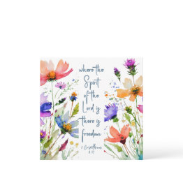 Small 2 Corinthians 3:17 Freedom Bible Verse Flat Invitations Front View