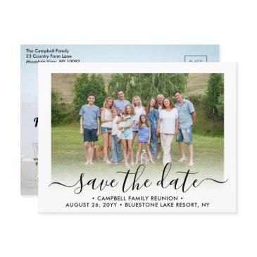 2 photo family reunion party script save the date announcement postinvitations