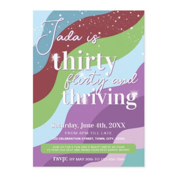30th birthday invitation thirty flirty & thriving