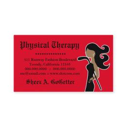 Small 311 Hockey Fashionista Bling Red Zebra Business Business Invitations Front View
