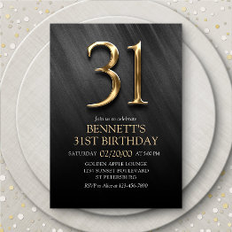 Small 31st Birthday Invitation Front View