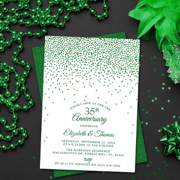 35th emerald wedding anniversary invitation