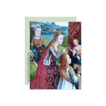 3 female saints in a garden (detail; m 070) postinvitations