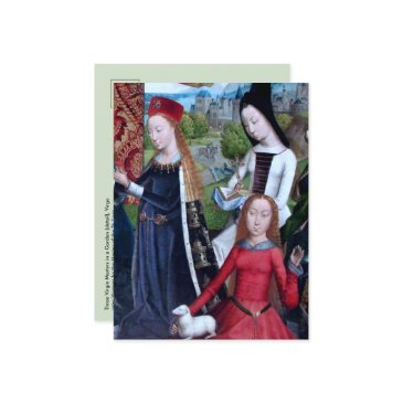 3 virgin martyrs in a garden (detail; m 070) postinvitations