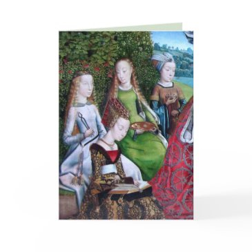 4 female saints in a garden (detail; m 070) invitations
