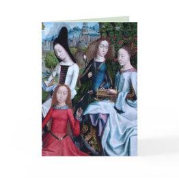 Small 4 Virgin Martyrs In A Garden (detail; M 070) Invitations Front View