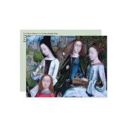Small 4 Virgin Martyrs In A Garden (detail; M 070) Postinvitations Front View