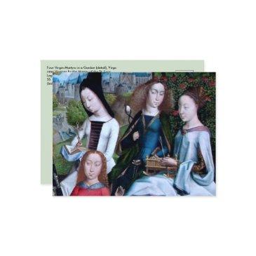 4 virgin martyrs in a garden (detail; m 070) postinvitations