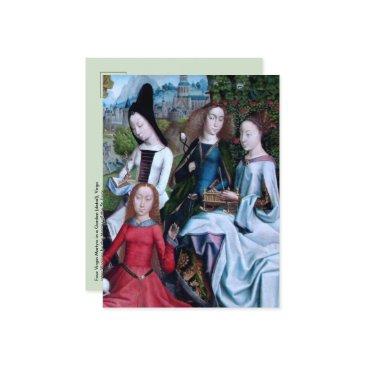 4 virgin martyrs in a garden (detail; m 070) postinvitations