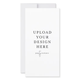 Small 4" X 8" Flat Invitations - Portrait Front View