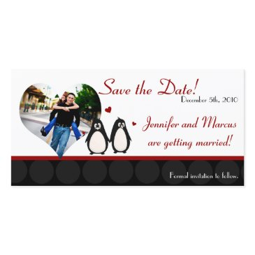 4x8 engagement announcement penguin love couple ma