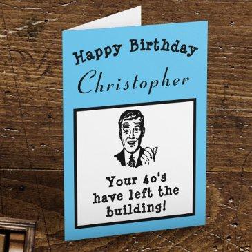 50th birthday over the hill funny personalized invitations