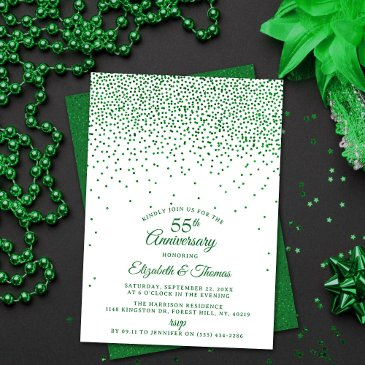 55th emerald wedding anniversary invitation