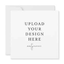 Small 5.25" X 5.25" Square Invitation Front View