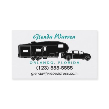 5th wheel / toy hauler silhouette calling invitations