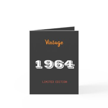 62nd birthday – vintage 1964 limited edition party invitation