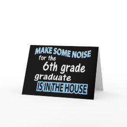 Small 6th Grade School Graduate Congratulations Invitations Front View