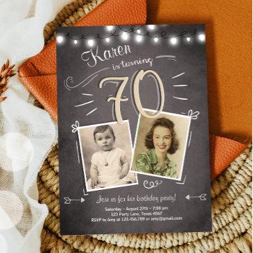 70th birthday invitation vintage seventy birthday
