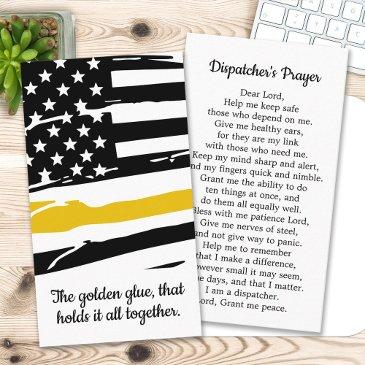 911 dispatcher prayer thin gold line business invitations