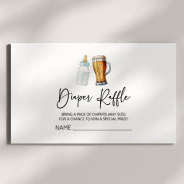 a baby is brewing beer baby shower diaper raffle enclosure invitations
