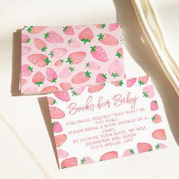 Small A Berry Sweet Strawberry Baby Shower Enclosure Invitations Front View
